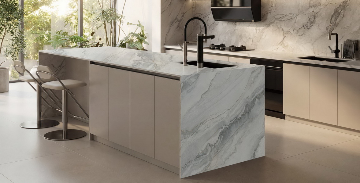 Printed quartz slabs